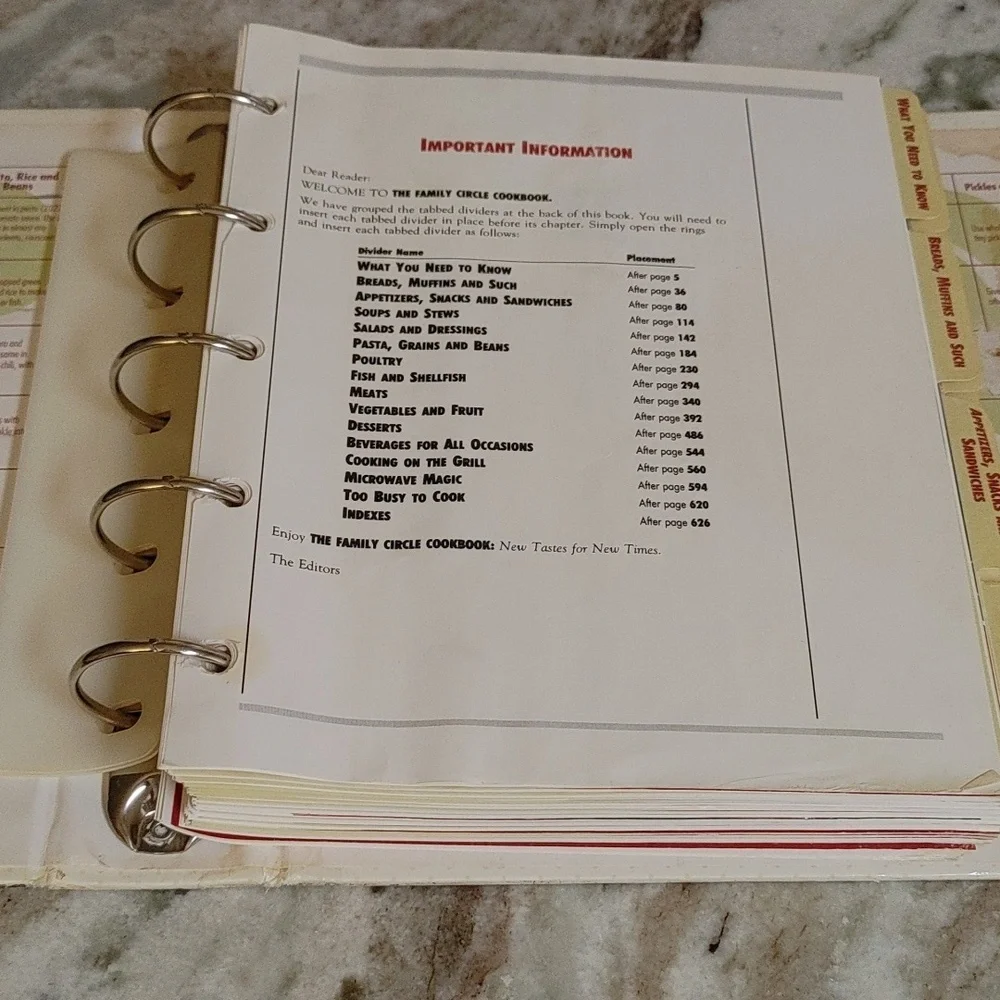 The Family Circle Cookbook 1992 Edition